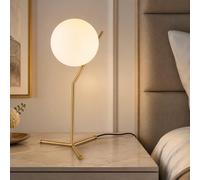 BARCELONA LED Candeeiro Mesa NOLA Bola Vidro E27 Dourado