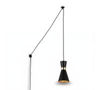 BARCELONA LED Candeeiro Suspenso MIR E27 Metal Preto Dourado