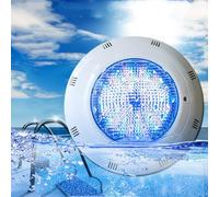 BARCELONA LED Foco LED para piscina RGB 24W 12V AC, submersível IP68 com controle remoto, iluminação colorida para piscinas, fontes e áreas aquáticas, montagem em superfície, durável e eficiente
