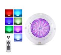 BARCELONA LED Foco LED para piscina RGB 24W 12V AC Sumergible con mando a distancia IP68 Luz de colores para piscinas, fuentes y áreas acuáticas, montaje en superficie, alta durabilidad y eficiencia