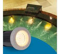 BARCELONA LED Foco LED Piscina 3W AC12V IP68 Submersível Ø94mm Luz Quente 3000K LED SMD2835 Luz Piscina Subaquática Montagem de Superfície para Piscina, Jacuzzi, Spa, Fonte, Lago e Jardim