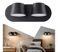 BARCELONA LED KOP-2 LED Aplique Parede 12W Duplo Orientável 3000K Preto