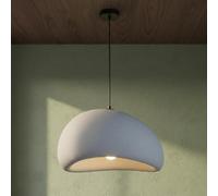 BARCELONA LED Lámpara Colgante Wabi Sabi 30cm, Estilo Japonés Moderno, Gran Tamaño, Acabado Piedra y Cemento, Diseño Artesanal Rugoso, Industrial y Clásico
