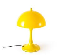 BARCELONA LED Lámpara de Mesa Diseño MART Moderna Pantalla Acrílica Translúcida, Luz Suave y Confortable, 3xG9, Lámpara de Mesa Minimalista para Salón, Dormitorio, Oficina y Mesa de Noche, Amarillo