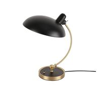 BARCELONA LED. Lámpara de mesa "Ulia"- Diseño estilo Bauhaus. Lámpara de escritorio con pantalla orientable Negra, casquillo E27. Lámpara retro vintage para mesita de noche, escritorio, sala de estar