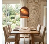 BARCELONA LED Luminária Pendente KAMI em Papelão Ondulado E27 Vintage Industrial Retrô Natural Japandi Wabi Sabi Minimalista Moderna Clássica Restaurante Escada Quarto Ilha IP20 30W