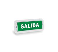 Barcelona Led Luz Emergencia LED 3W, 250 lúmenes. KIT Pictograma autoadhesivo "Salida " 3 Horas de Autonomía Blanco Frío 6500K. Instalación de Superficie y Empotrable. 3 horas de autonomía.