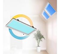 BARCELONA LED Painel LED Efeito Céu SR SMART 45W 3375lm 60x30cm | CCT 1800K-20000K | Iluminação Circadiana Inteligente | Controlo Tuya Bluetooth + Comando Remoto | Painel Ultra Slim 32mm