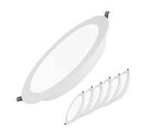 Barcelona LED Slim Downlight Techo, 20W Equiv a 180W. 1700LM, 6500K, CRI> 80, 230V. Ojos de Buey para Techo. No Requiere Transformador. Pack 6 uds, Clase energética A +, K1241-6-BF