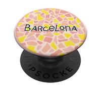 Barcelona Mosaico Art España Cataluña Park Güell Gaudí Style PopSockets PopGrip Adhesivo