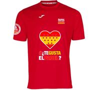 Barcelona Padel Tour - Camiseta Técnica de Manga Corta para Hombre Joma - En Tejido Micro Mesh Transpirable con Corazón Love Pádel y Banderas de Países