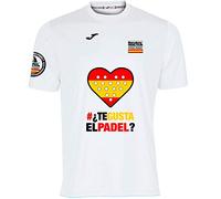 Barcelona Padel Tour - Camiseta Técnica de Manga Corta para Hombre Joma - En Tejido Micro Mesh Transpirable con Corazón Love Pádel y Banderas de Países