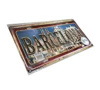 Barcelona - Placa de metal vintage de ciudad, 30 x 15 cm, placa de pared rústica para bar, pub, garaje, cueva de hombre, decoración del hogar (Gaudí)