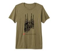Barcelona Sagrada Família Vintage España I Love Barcelona Camiseta Premium