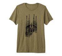 Barcelona Sagrada Família Vintage España I Love Barcelona Camiseta Premium