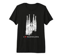 Barcelona Sagrada Família Vintage España I Love Barcelona Camiseta Premium