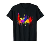 Barcelona Skyline España Colores Brillantes Sagrada Familia Camiseta