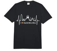 Barcelona Skyline Latido del Corazón España Amo Barcelona Comfort Colors Adult Heavyweight T-Shirt
