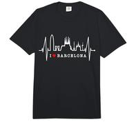 Barcelona Skyline Latido del Corazón España Amo Barcelona Comfort Colors Adult Heavyweight T-Shirt