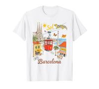 Barcelona Souvenir Art Design Paisaje urbano Souvenir Camiseta