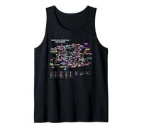 Barcelona Spain Bus Network - Souvenir Route Map (Black) Camiseta sin Mangas