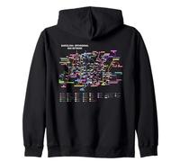 Barcelona Spain Bus Network - Souvenir Route Map (Black) Sudadera con Capucha