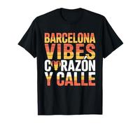Barcelona Vibes Corazón Calle Arte Urbano Español Diseño Camiseta