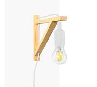 B·LED BARCELONA LED - Aplique de pared nórdico YOJO -Escuadra de madera y colgante de silicona