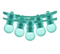 BarcelonaLED Guirnaldas Tira de LED Cadenas de luces Color VERDE para exterior e interior 10 metros impermeable IP65 con 10 bombillas E27 blanco cálido LED para Fiesta Boda Jardín Patio Balcón Navidad