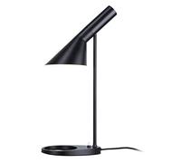 BarcelonaLED Lámpara de escritorio LED de diseño moderno metal nórdico casquillo E27 en negro para lectura estudiar Iluminación Interior Oficina Mesa de noche Salón Habitación Dormitorio y Estudio