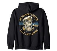 Barco a Motor Capitán Lake Life Legend Vintage Art Sudadera con Capucha