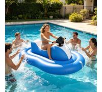Barco acuático motorizado para adultos, bote inflable plegable para piscina. El funcionamiento hacia adelante y hacia atrás ofrece una maniobra más fácil que un flotador normal sin remar ni patear