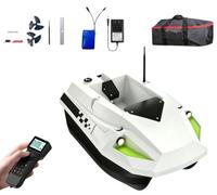 Barco cebador teledirigido para pesca Barco de pesca RC con alcance de 500m | Barco cebador RC con sistema de liberación de sedal, Incluye 100 puntos de ruta GPS, 2 baterías de 15 600 mAh