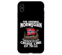 Barco con bandera de Noruega Original Norwegian Cruise Line Carcasa para iPhone XS Max