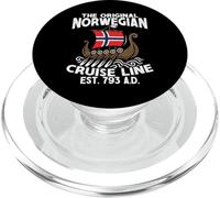 Barco con bandera de Noruega Original Norwegian Cruise Line PopSockets PopGrip para MagSafe