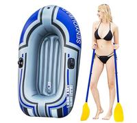Barco de balsa inflable, balsa de billar de yates inflable plegable, kayak multipropósito con cámaras de aire independientes para recorrer, flotando en lagos de río Accesorios de botes en barco inflab