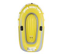 Barco de Canoa de Kayak Inflable Premium PVC Pesado PVC 2 Personas Remando Air Boat para Pescar a la Deriva de Buceo Amarillo 45 x 74 Pulgadas