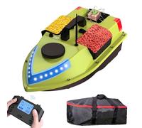 Barco de cebo de pesca con control remoto con buscador de peces GPS, alcance de 600 m, tolva de 2-3 kg, batería de 12000 mAh para entrega de cebo de precisión