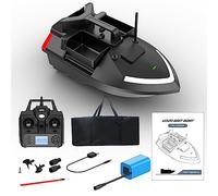Barco de Cebo de Pesca con GPS, Barco de Cebo inalámbrico RC, Motor Dual, 2 kg, alimentación automática, Retorno, Control Remoto, Distancia de 500 m, Barco Nido de Pesca (5200MAH)
