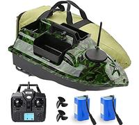Barco de Cebo de Pesca Inteligente, Barco Cebador Carpfishing, Barco Cebador Teledirigidos Pesca Con Posizionamento GPS e Luce Notturna a LED, Batería de 5200/12000 MAh, Apto para Pesca Nocturna