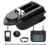 Barco de Cebo RC con GPS y buscador de Peces, Barco de Pesca con Control Remoto de Alta Velocidad de 12 V 2,4 G, Alcance de 800 m, Retorno automático de 180 Puntos de Ruta para Entrega d Single-Phase