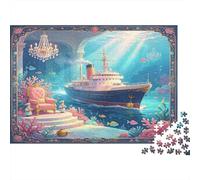Barco de Crucero Oceánico Puzzle para Adultos Puzzle de 1000 Piezas Palacio Submarino Relajación Interacción Hogar Regalo 70x50cm/1000pcs