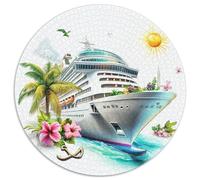 Barco de Crucero Puzzle 1000 Piezas Puzzles Rompecabezas Redondo Juego Familiar Divertido Adultos 1000pcs (67.5x67.5cm)