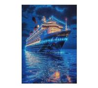 Barco de Crucero Puzzle 300 Piezas Alivio De Estrés Navegación del Barco Rompecabezas para Hombres Y Mujeres Decoración Hogar Estera Portátil 3D Moderno 300 PCS