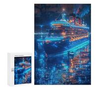 Barco de Crucero Puzzle 300 Piezas Entretenimiento Creativo Navegación del Barco Rompecabezas Familiar 3D para Familia Juguete Educativo DIY Moderno Maquetas Construir 300 PCS