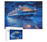 Barco de Crucero Puzzle 500 Piezas Construir 3D Maquetas Navegación del Barco Rompecabezas Educativo para Niños A 12 Años Adultos DIY Creativo Aliviar Estrés Decoración 500 PCS