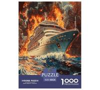 Barco de Crucero Rompecabezas Imposible,desafío for Adults Juego EduGatoivo 1000 Piezas Obra De Arte De Juego De para Adultos, Regalos A Partir De 14 Años 38x26cm/1000pcs