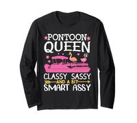 Barco de regalo Pontoon Queen Classy Sassy And A Bit Smart Assy Manga Larga