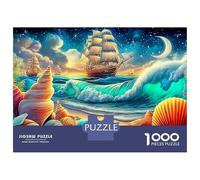 Barco de Vela Puzzle De 1000 Piezas Desafíos Difíciles Juguetes Resistentes A La Presión para Toda La Familia Cute Regalos Familiares para Adultos Y Niños 38x26cm/1000pcs