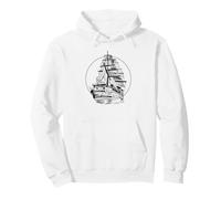Barco del Siglo XVIII fragata Marinero Ventilador de Vela Sudadera con Capucha
